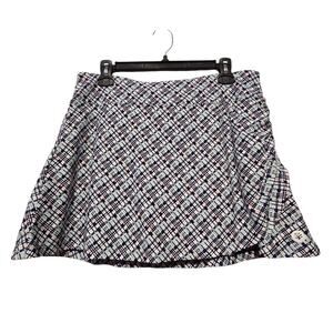Coolibar UPF 50 Big Wave Mid Rise Lined Swim Skort Women L Hygienic Liner Intact